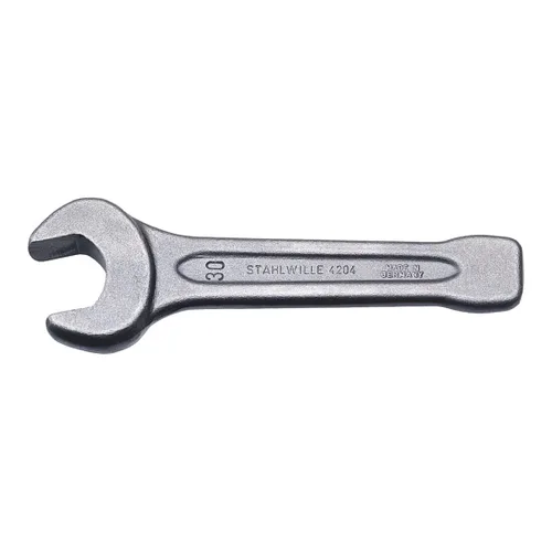 Miniatura 5 de Stahlwille 42040036 4204 Llave de extremo abierto de cara llamativa, tamaño 1.417 in, acero especial para herramientas con acabado gris, forjado