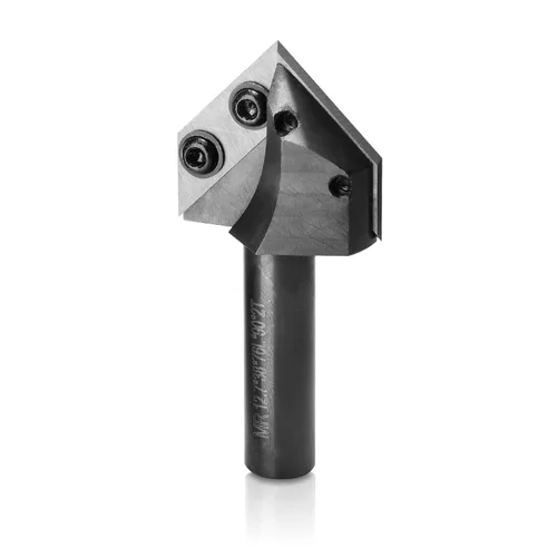 Genmitsu Broca de enrutador de vástago de 1/2 ", inserciones de carburo de ranura en V de 90 grados, fresadora CNC brocas de enrutador para