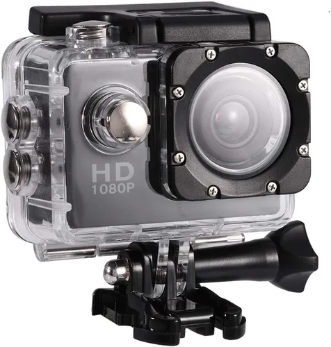 Mini cámara deportiva, 2 pulgadas, 1080P, pantalla LCD completa, cámara de acción de 98.4 ft, con mini videocámara, accesorios de montaje, soporte,