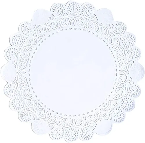 Miniatura 16 de 250 piezas de papel redondo de encaje de 3.5 pulgadas de alta calidad, sin polvo, corte limpio, diseño simple: fiesta/regalo/para tartas/decoración
