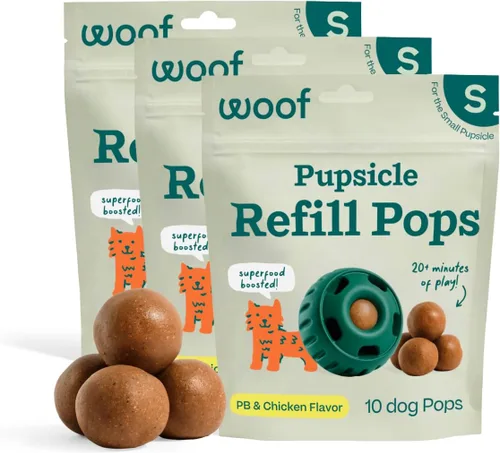 Miniatura 12 de Recargas de paleta para cachorros WOOF, deliciosas golosinas para perros de larga duración, recargas de paleta para perros pre-hechas, ingredientes