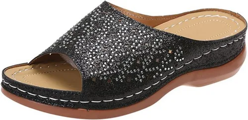 Miniatura 23 de Ladmiple - Sandalias ortopédicas de cuña para mujer, cómodas sandalias ortopédicas para caminar con soporte de arco 2024 Y-Verde