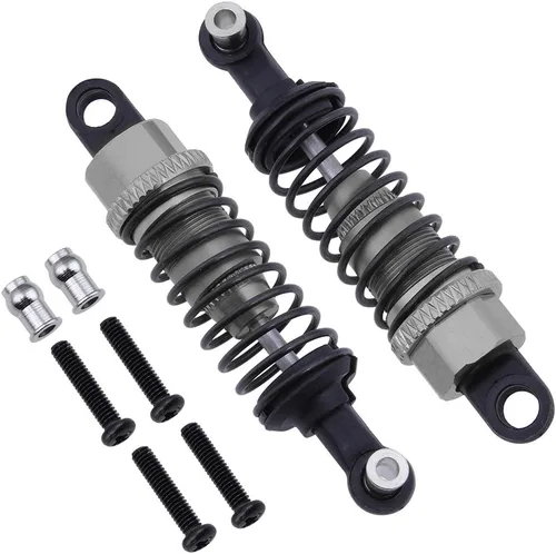 Miniatura 2 de HobbyPark 4pcs Amortiguador de aluminio montado amortiguador reemplazo A949-55 para WLtoys 1/18 RC coche A959 A979 K929 A959-B A969-B A979B (gris)
