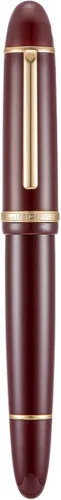 Miniatura 20 de Jinhao X159 Pluma estilográfica azul oscuro acrílica, tamaño 8 con punta fina, borde plateado, diseño clásico, pluma de escritura suave con Azul