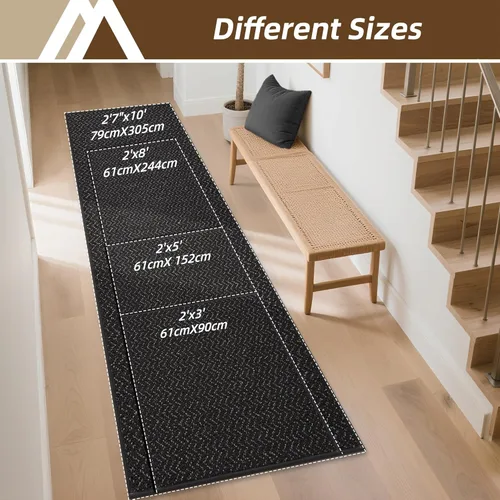 Miniatura 7 de COSY HOMEER Alfombra de entrada de 2 x 3 pies, antideslizante, lavable, resistente a las manchas, absorbente, alfombra de pasillo de perfil bajo