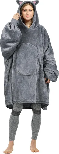 Miniatura 19 de Catalonia Sudadera con Capucha Manta Extragrande, Cómoda Sudadera Sherpa Usable, Regalo para Ella