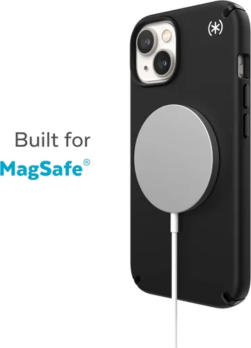 Miniatura 3 de Speck Presidio2 Pro + MagSafe - Funda para iPhone 14 Plus con revestimiento Microban (negro/negro/blanco)