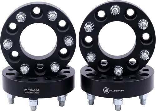 Miniatura 10 de Adaptadores de rueda forjados negros 6x135 a 6x5.5 de 1 pulgada con pasadores 14x2 compatibles con Ford de 6 pernos 6x135 a 6x139.7 para 2004-2014