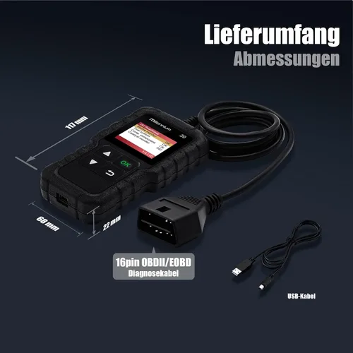 Miniatura 3 de LAUNCH Millennium 30 OBD2 escáner, lector de código de coche con funciones OBD2 completas, herramienta de diagnóstico de coche de luz
