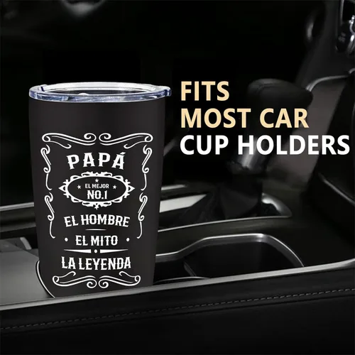 Miniatura 6 de Regalos para papá, regalos para papá en español, regalos de Navidad para papá mexicano, El Mejor Papa Del, regalos para papá español, vaso de 20