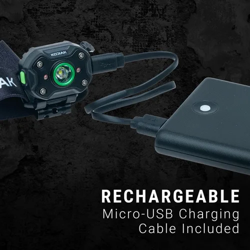 Miniatura 4 de LitezAll Lámpara de cabeza micro recargable - Linterna frontal compacta recargable para actividades al aire libre - Linterna frontal recargable