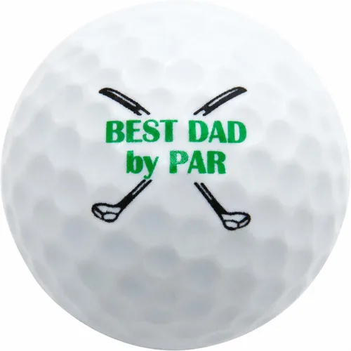 Westmon Works Pelota de golf Best Dad By Par - Divertido regalo de golf para el día del padre para papá, abuelo y amantes del golf - Regalo novedoso