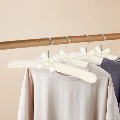 Miniatura 6 de Perchas acolchadas para ropa, perchas de tela de alta calidad para abrigos, suéteres, vestidos de boda, novia, armario, colgador de ropa resistente