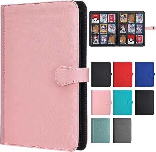 Miniatura 11 de HerriaT Carpeta de tarjetas intercambiables, carpeta de colección de tarjetas de poliuretano de 9 bolsillos para 360 tarjetas, libro de tarjetas