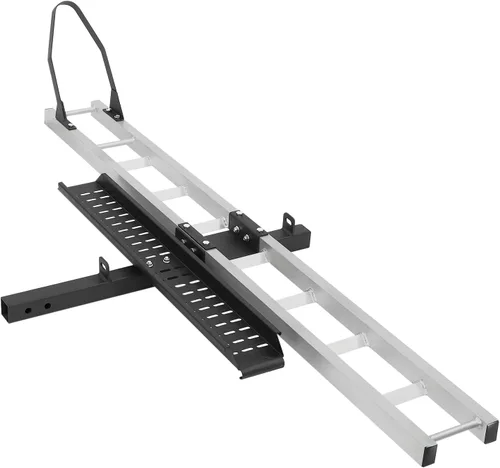 Miniatura 5 de Portador de motocicleta de 400 libras, soporte de aluminio para motocicleta con rampa de carga para motocicletas de cross, motocicleta