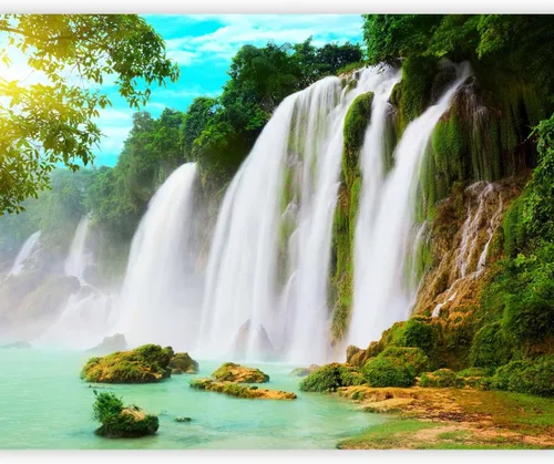 Miniatura 10 de artgeist Mural de pared premium cascada de 118 x 91 pulgadas, papel tapiz no tejido, decoración de pared de vellón, impresión fotográfica, diseño