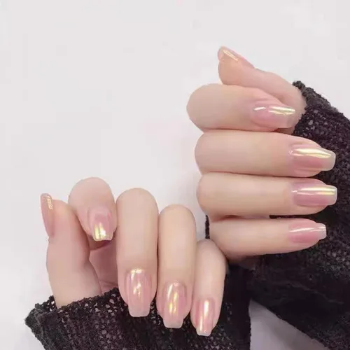 Miniatura 6 de 6 frascos de polvo de uñas cromado de sirena, polvo de uñas Aurora iridiscente perla polvo de arte de uñas efecto espejo metálico pigmento purpurina
