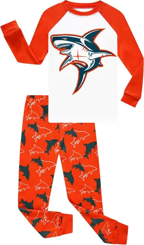 Miniatura 3 de Benaive Pijama para niños, pijama de algodón para niño, conjunto de pantalones de 4 piezas para niños