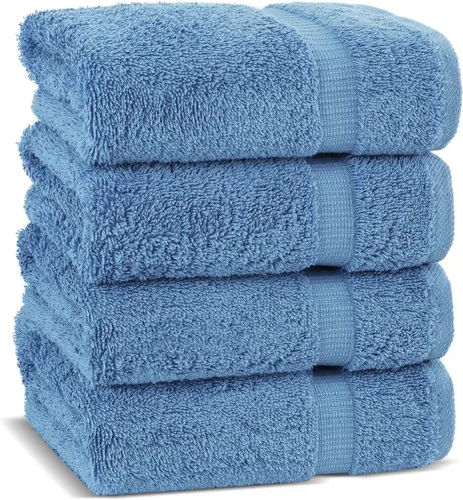 Miniatura 25 de Chakir Turkish Linens - Toallas turcas de alta calidad 100% algodón para baño, 13 x 13 pulgadas (6 toallas pequeñas, aguamarina)