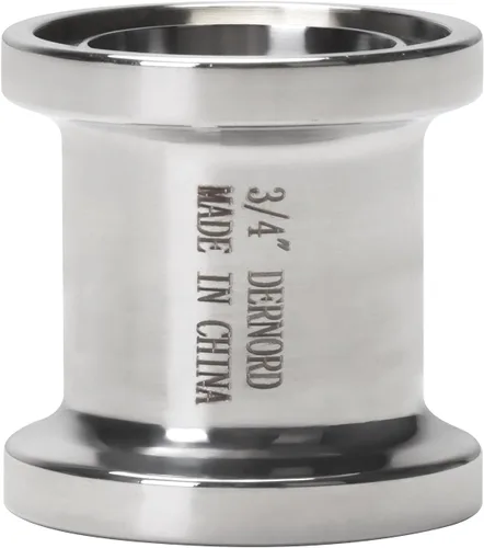 DERNORD Tubo sanitario de bobina de acero inoxidable 304 con abrazadera triple de 1/2 pulgada Tubo de 3/4 pulgadas OD (longitud del tubo: 1