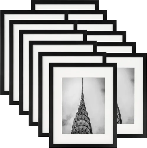 Miniatura 8 de Marcos para fotos de 4 x 6 pulgadas negros, juego de 12 para decoración de pared, galería, collage, marcos para fotos o exhibición en mesa