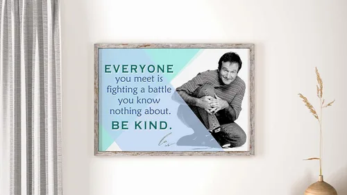 Miniatura 7 de Robin Williams Póster motivacional Citas inspiradoras Carteles de aula Premios de actor de cine Comediante Billar Mercancía cómica Teatro Autógrafo