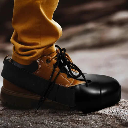 Miniatura 2 de Housoutil Labor Insurance - Cubiertas de acero para los dedos, 1 par de PVC unisex para calzado de seguridad, protectores de zapatos de acero
