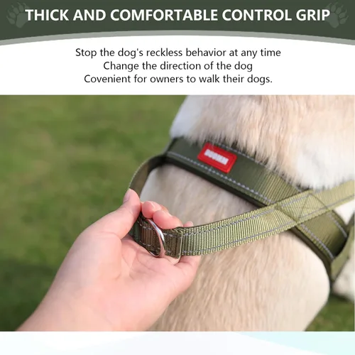 Miniatura 6 de Arnés para perro, chaleco ajustable mejorado a prueba de escapes, para caminar al aire libre, chaqueta suave y transpirable con tiras reflectantes