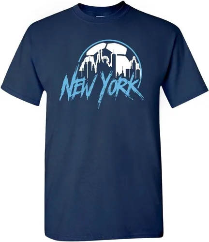 Xtreme Apparrel Camiseta Team City Skyline para los aficionados al fútbol New York - Camisa azul marino