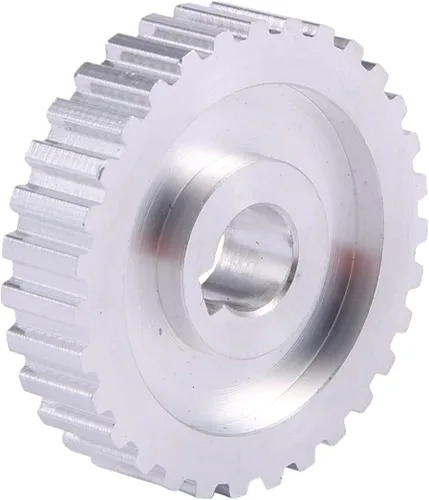 Miniatura 7 de 2 piezas de polea sincrónica de metal, rueda de transmisión de correa de motor S Cj0618, mini engranajes de torno de metal, engranajes de máquina