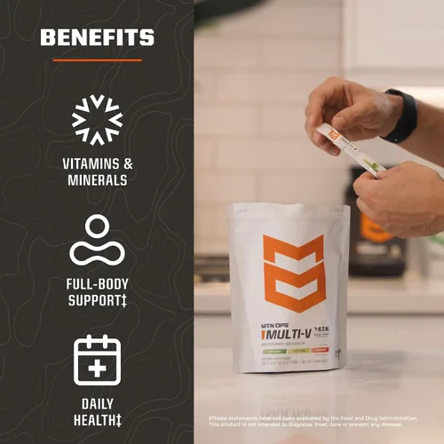 Miniatura 6 de MTN OPS Multi-V, multivitamínico diario para mujeres y hombres con apoyo inmunológico, seguro para niños, paquetes STM sin gluten, variedad