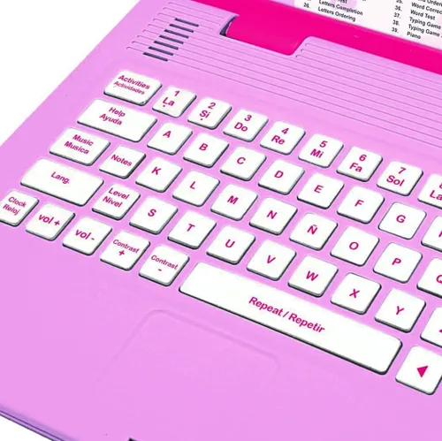 Miniatura 2 de Lexibook Barbie, portátil educativo y bilingüe en inglés/español, juguete para niños con 124 actividades para aprender, jugar juegos y música, rosa