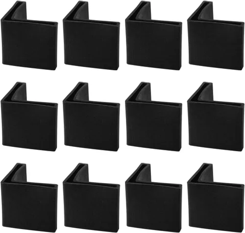 Miniatura 9 de uxcell 0.984 x 0.984 in Ángulo de hierro almohadillas de pie en forma de L muebles de plástico para muebles de escritorio tapas de patas cubiertas