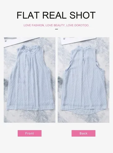 Miniatura 3 de Dokotoo Blusa informal para mujer, sin mangas, con cuello halter y estampado de leopardo