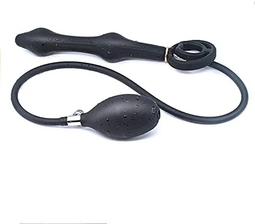 Enchufe anal inflable de silicona para adultos, expansor de cuentas anales, consolador de punto G, tapón de anal, diseño graduado, anal de silicona