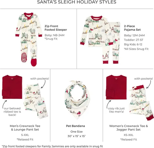 Miniatura 2 de Burt's Bees Baby Baby Girls' Family Jammies Matching Holiday Organic Cotton Pajamas
