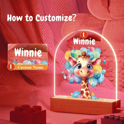 Miniatura 4 de Luz nocturna personalizada, luz nocturna acrílica Koala, regalos personalizados para niños, nombre personalizado, brillo ajustable, alimentación