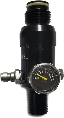 Miniatura 10 de Válvula reguladora de tanque de aire comprimido CO2 Aopkeo 5/8"-18UNF o M18*1.5 Entrada 4500psi para Paintball Airsoft PCP 1800psi Ouput