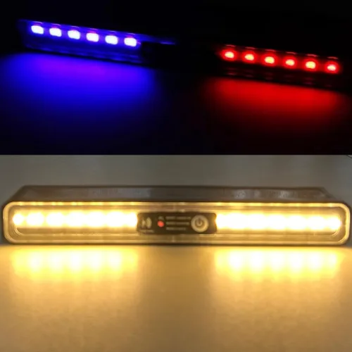 Miniatura 3 de Aolyty Luces solares para exteriores, 3 modos de iluminación, luces estroboscópicas solares IP65, impermeables, luces de advertencia solares