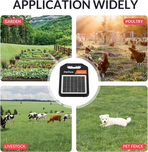 Miniatura 7 de Andmon MINI250 Cargador solar para cerca eléctrica con modo día o noche, 0.18 Joule Cargador solar para cerca portátil