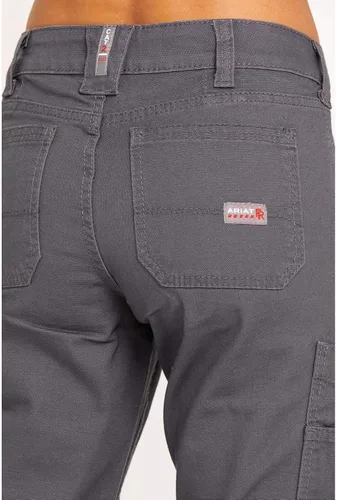 Miniatura 4 de ARIAT FR - Pantalón elástico DuraLight de lona apilable de pierna recta para mujer color gris hierro 27 Gris hierro
