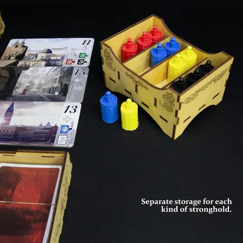 Miniatura 6 de SMONEX Organizador de juegos de mesa compatible con todos los juegos de mesa Splendor Expansion – Inserto organizador adecuado para esplendor hecho