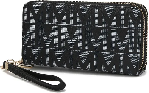 Miniatura 91 de MKF Collection Mia K - Cartera de pulsera para mujer, pequeña cartera de cuero vegano para tarjetas de crédito con cremallera y bolsillo