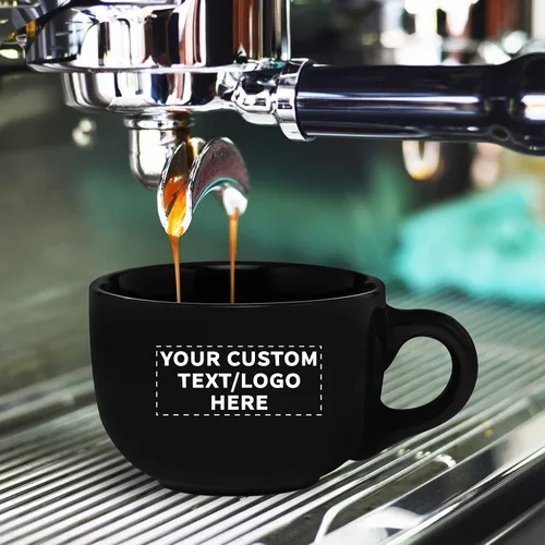 Miniatura 6 de Juego de 10 tazas de capuchino de cerámica personalizadas, 18 onzas, paquete a granel, perfectas para café, té, espresso, cacao caliente y otras