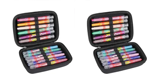 Miniatura 7 de Hermitshell Estuche rígido de viaje para Crayola Mini Twistables Crayons 24 colores clásicos, herramientas de arte no tóxicas para niños