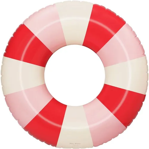 Miniatura 14 de Petites Pommes Flotador de piscina a rayas para niños y niños pequeños, tubo interior duradero, diseño de rayas clásico impreso a mano, dona