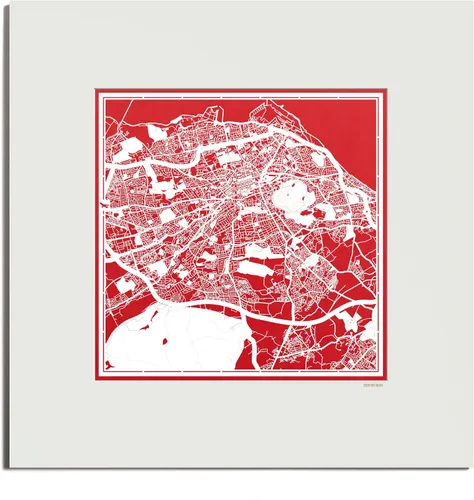 Miniatura 58 de O3 Design Studio Mapa de corte de papel Madrid negro mate de 20 x 20 pulgadas