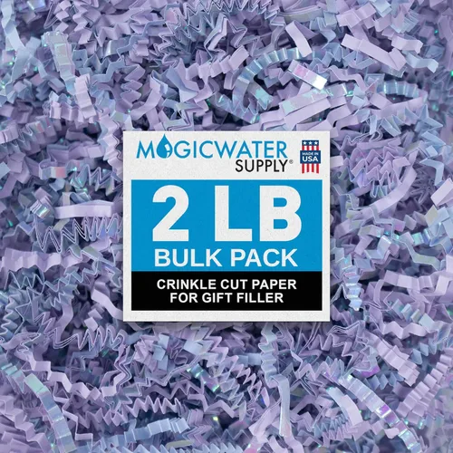 Miniatura 27 de MagicWater Papel de Corte Ondulado para Cestas de Regalo - 2LB - Blanco y Dorado - Perfecto para Relleno de Papel Triturado, Relleno de Cestas