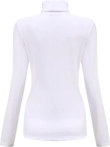 Miniatura 2 de SSLR -Camisas térmicas para mujer-Cuello alto de manga larga con forro polar para invierno, ajustada, cuello alto falso, capa base