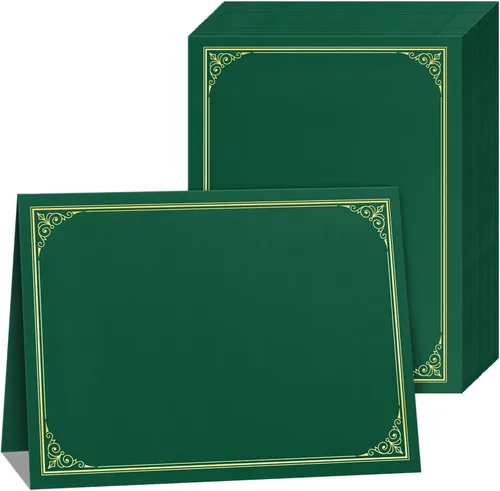 Miniatura 12 de SUNEE Titulares de certificados (negro, 30 paquetes, nuevo patrón), cubre diploma, borde de lámina dorada, para certificados de tamaño carta de 8.5